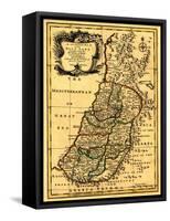 The Tribes of Israel in Palestine - Panoramic Map-Lantern Press-Framed Stretched Canvas