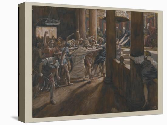 The Tribunal of Annas, Illustration from 'The Life of Our Lord Jesus Christ', 1886-94-James Tissot-Stretched Canvas