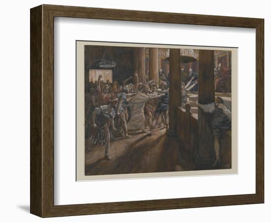 The Tribunal of Annas, Illustration from 'The Life of Our Lord Jesus Christ', 1886-94-James Tissot-Framed Giclee Print
