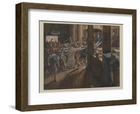 The Tribunal of Annas, Illustration from 'The Life of Our Lord Jesus Christ', 1886-94-James Tissot-Framed Giclee Print