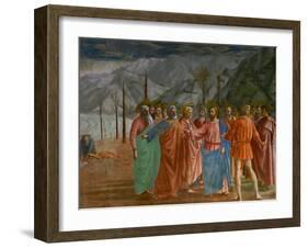 The Tribute Money, 1415-1428-Masaccio-Framed Giclee Print