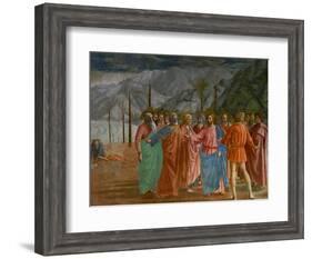 The Tribute Money, 1415-1428-Masaccio-Framed Giclee Print