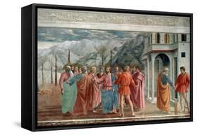 The Tribute Money, 1425-Masaccio Tommaso-Framed Stretched Canvas