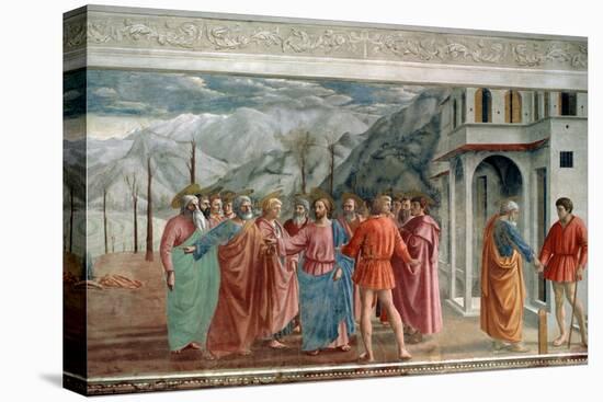 The Tribute Money, 1425-Masaccio Tommaso-Stretched Canvas