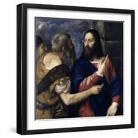 The Tribute Money, 1560-1568-Titian (Tiziano Vecelli)-Framed Giclee Print