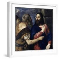 The Tribute Money, 1560-1568-Titian (Tiziano Vecelli)-Framed Giclee Print