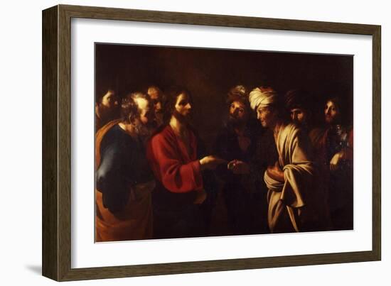 The Tribute Money, C. 1615-Bartolomeo Manfredi-Framed Giclee Print