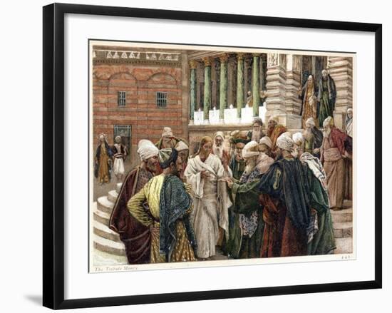 The Tribute Money, C1890-James Jacques Joseph Tissot-Framed Giclee Print