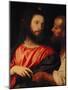 The Tribute Money: Christ and the Pharisee Give Unto Caesar-Titian (Tiziano Vecelli)-Mounted Giclee Print