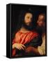 The Tribute Money: Christ and the Pharisee Give Unto Caesar-Titian (Tiziano Vecelli)-Framed Stretched Canvas
