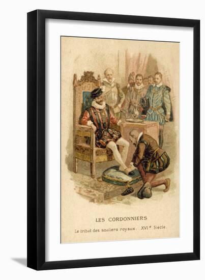 The Tribute of the Royal Shoes, 16th Century-null-Framed Giclee Print