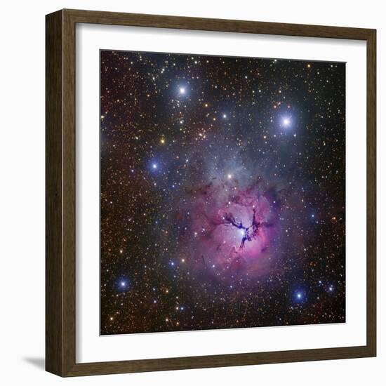 The Trifid Nebula Located in Sagittarius-Stocktrek Images-Framed Photographic Print