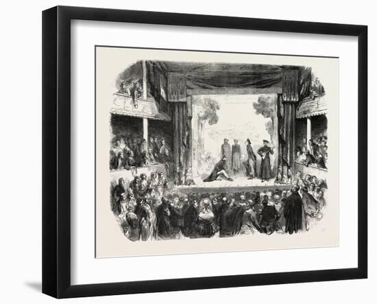 The Trigannka, a Dance Performed by Russian Prisoners to the Sound of the Balalayka. 1855-null-Framed Giclee Print