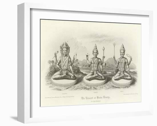 The Trimurti or Hindu Trinity-null-Framed Giclee Print