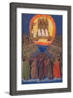 'The Trinity In its Glory', c1455, (1939)-Jean Fouquet-Framed Giclee Print