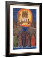 'The Trinity In its Glory', c1455, (1939)-Jean Fouquet-Framed Giclee Print