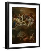 The Trinity with Souls in Purgatory, C.1740 (Oil on Canvas)-Corrado Giaquinto-Framed Giclee Print