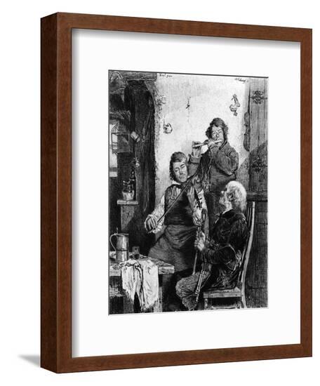 The Trio - Music at Home--Framed Art Print