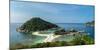 The triple islands of Koh Nang Yuan are connected by shared sandbar, Koh Tao, Thailand-Logan Brown-Mounted Photographic Print