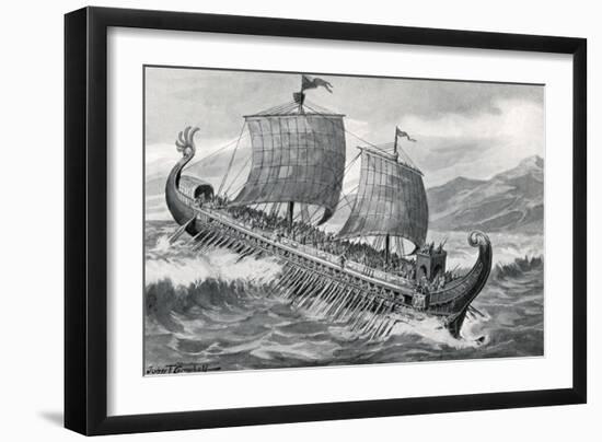 The Trireme of Pytheas-G.F. Scott Elliot-Framed Art Print