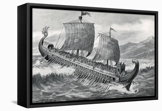 The Trireme of Pytheas-G.F. Scott Elliot-Framed Stretched Canvas