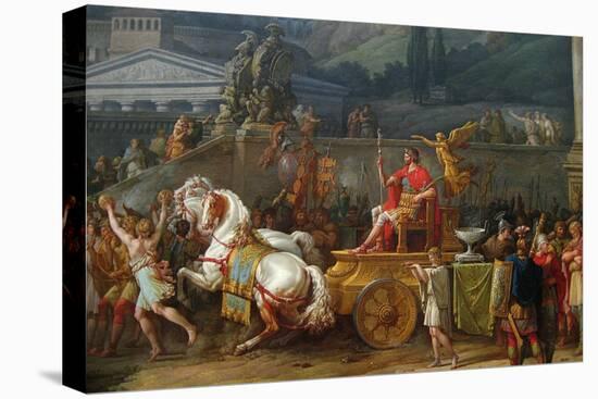 The Triumph of Aemilius Paulus,-Antoine Charles Horace Vernet-Stretched Canvas