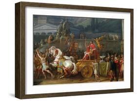 The Triumph of Aemilius Paulus,-Antoine Charles Horace Vernet-Framed Art Print