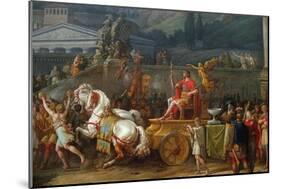The Triumph of Aemilius Paulus,-Antoine Charles Horace Vernet-Mounted Art Print