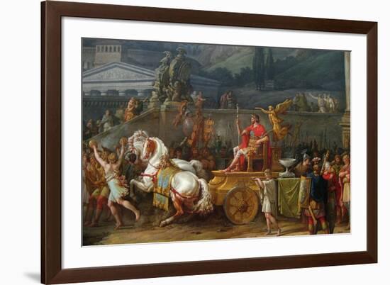 The Triumph of Aemilius Paulus,-Antoine Charles Horace Vernet-Framed Art Print