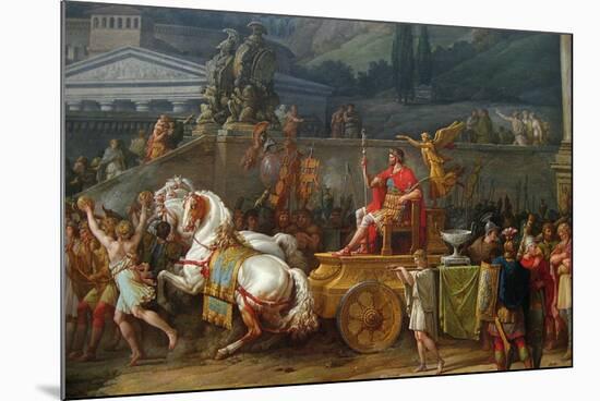 The Triumph of Aemilius Paulus,-Antoine Charles Horace Vernet-Mounted Art Print