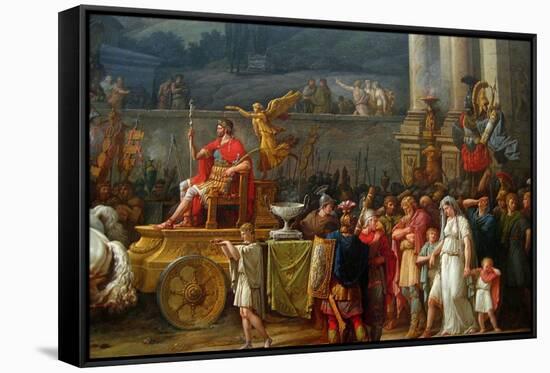 The Triumph of Aemilius Paulus,-Antoine Charles Horace Vernet-Framed Stretched Canvas