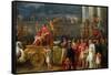 The Triumph of Aemilius Paulus,-Antoine Charles Horace Vernet-Framed Stretched Canvas