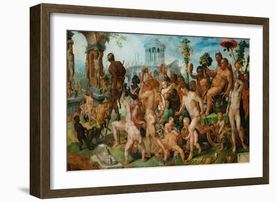 The Triumph of Bacchus, 1536-7-Maerten van Heemskerck-Framed Giclee Print