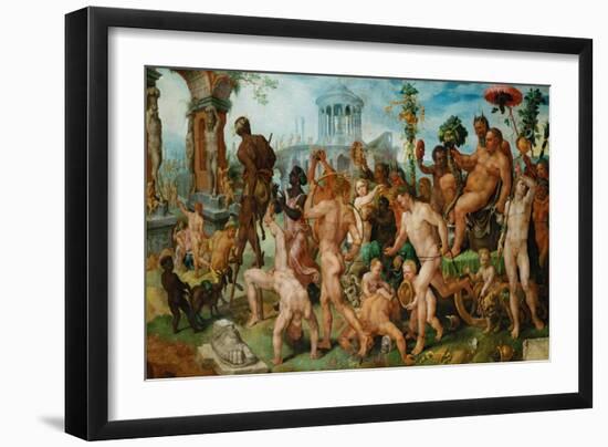 The Triumph of Bacchus, 1536-7-Maerten van Heemskerck-Framed Giclee Print