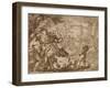 The Triumph of Bacchus, C.1642-1703 (Pen & Brown Ink and Wash over Red Chalk on Laid Paper)-Domenico the Elder Piola-Framed Giclee Print