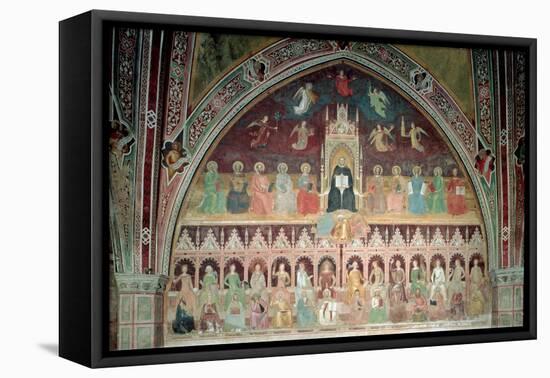 The Triumph of Catholic Doctrine, Personified in St. Thomas Aquinas-Andrea di Bonaiuto-Framed Stretched Canvas