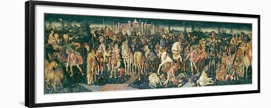 The Triumph of David and Saul, c.1445-55-Francesco Di Stefano Pesellino-Framed Premium Giclee Print