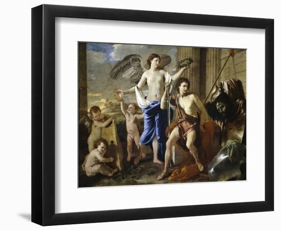 The Triumph of David, Ca. 1630-Nicolas Poussin-Framed Giclee Print