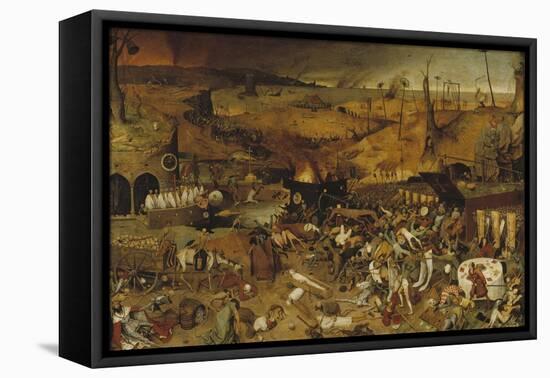The Triumph of Death, Ca 1562-1563-Pieter Bruegel the Elder-Framed Stretched Canvas