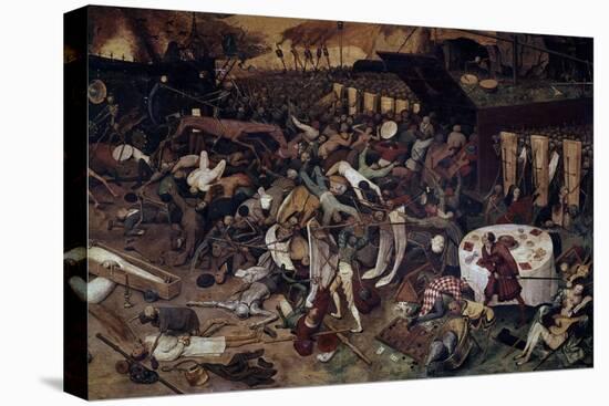 THE TRIUMPH OF DEATH - RIGHT DETAIL - CA. 1562 - OIL ON CANVAS - 117x162-PIETER BRUEGHEL THE ELDER-Stretched Canvas