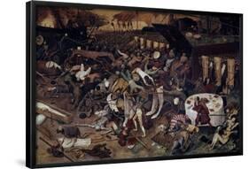 THE TRIUMPH OF DEATH - RIGHT DETAIL - CA. 1562 - OIL ON CANVAS - 117x162-PIETER BRUEGHEL THE ELDER-Framed Poster