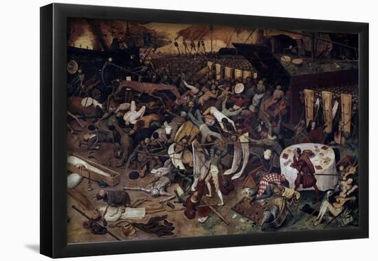 THE TRIUMPH OF DEATH - RIGHT DETAIL - CA. 1562 - OIL ON CANVAS - 117x162-PIETER BRUEGHEL THE ELDER-Framed Poster