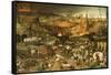 The Triumph of Death-Pieter Bruegel the Elder-Framed Stretched Canvas