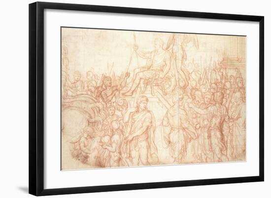 The Triumph of Emperor Constantine-Charles Le Brun-Framed Premium Giclee Print