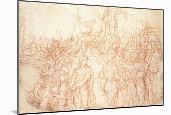 The Triumph of Emperor Constantine-Charles Le Brun-Mounted Premium Giclee Print