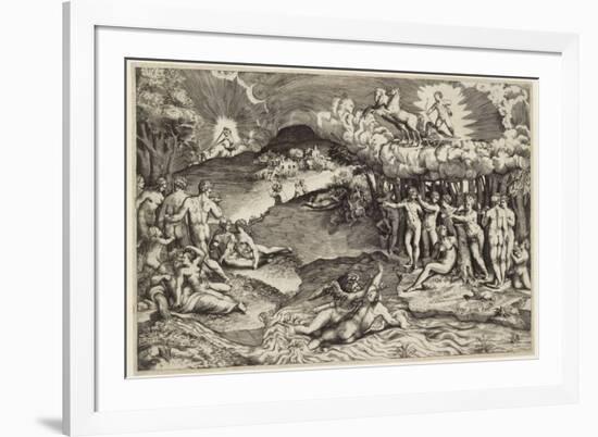 The Triumph of Love, 1545-Giulio Bonasone-Framed Giclee Print