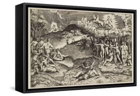 The Triumph of Love, 1545-Giulio Bonasone-Framed Stretched Canvas
