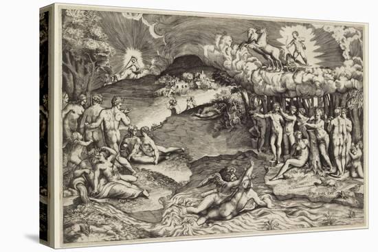The Triumph of Love, 1545-Giulio Bonasone-Stretched Canvas