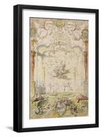 The Triumph of Love (Ink and W/C on Paper)-Claude Gillot-Framed Giclee Print