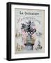 The Triumph of Naturalism," Caricature of Emile Zola (1840-1902) Illustration from "La Caricature"-Albert Robida-Framed Giclee Print